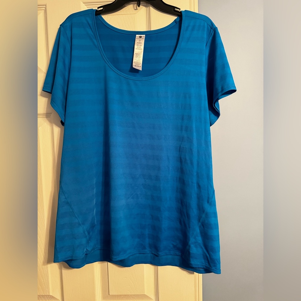 Active Life, Size: XXL, Short-Sleeve, Blue Activewear T-Shirt